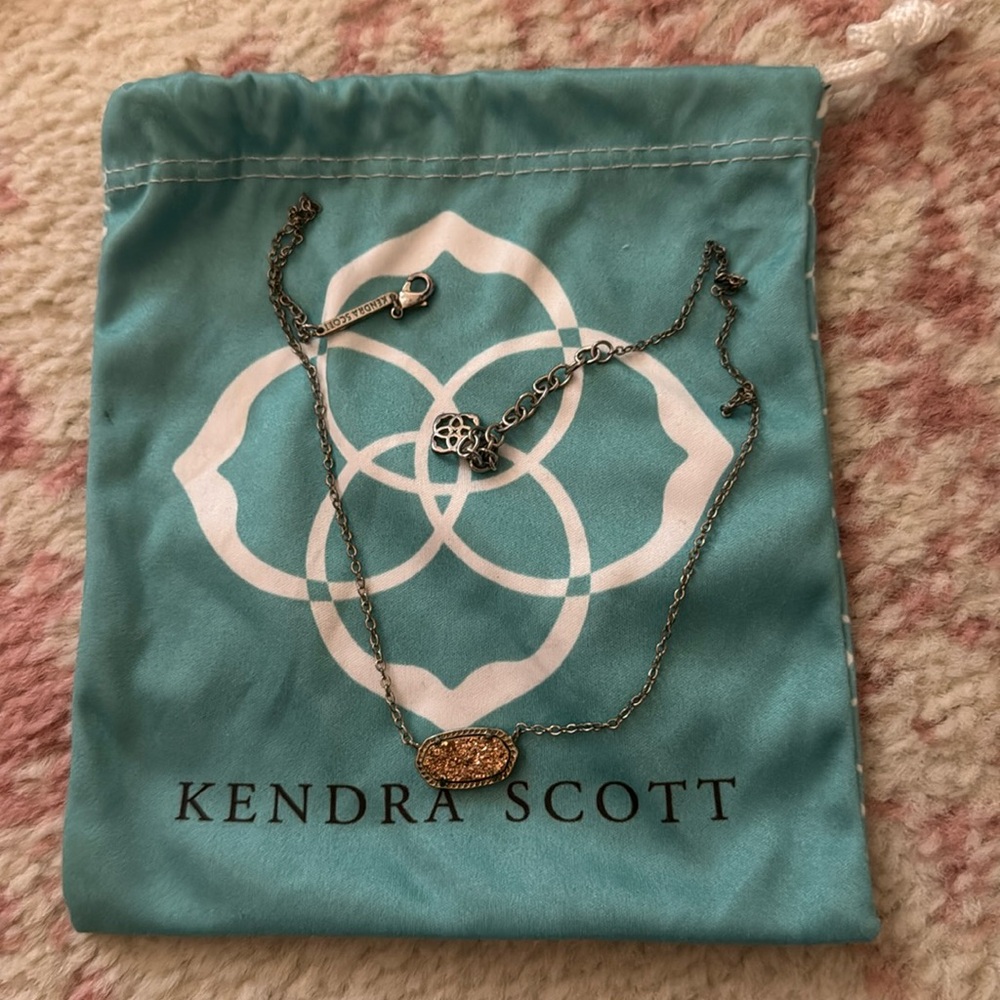 Kendra Scott necklace rose gold sparkle